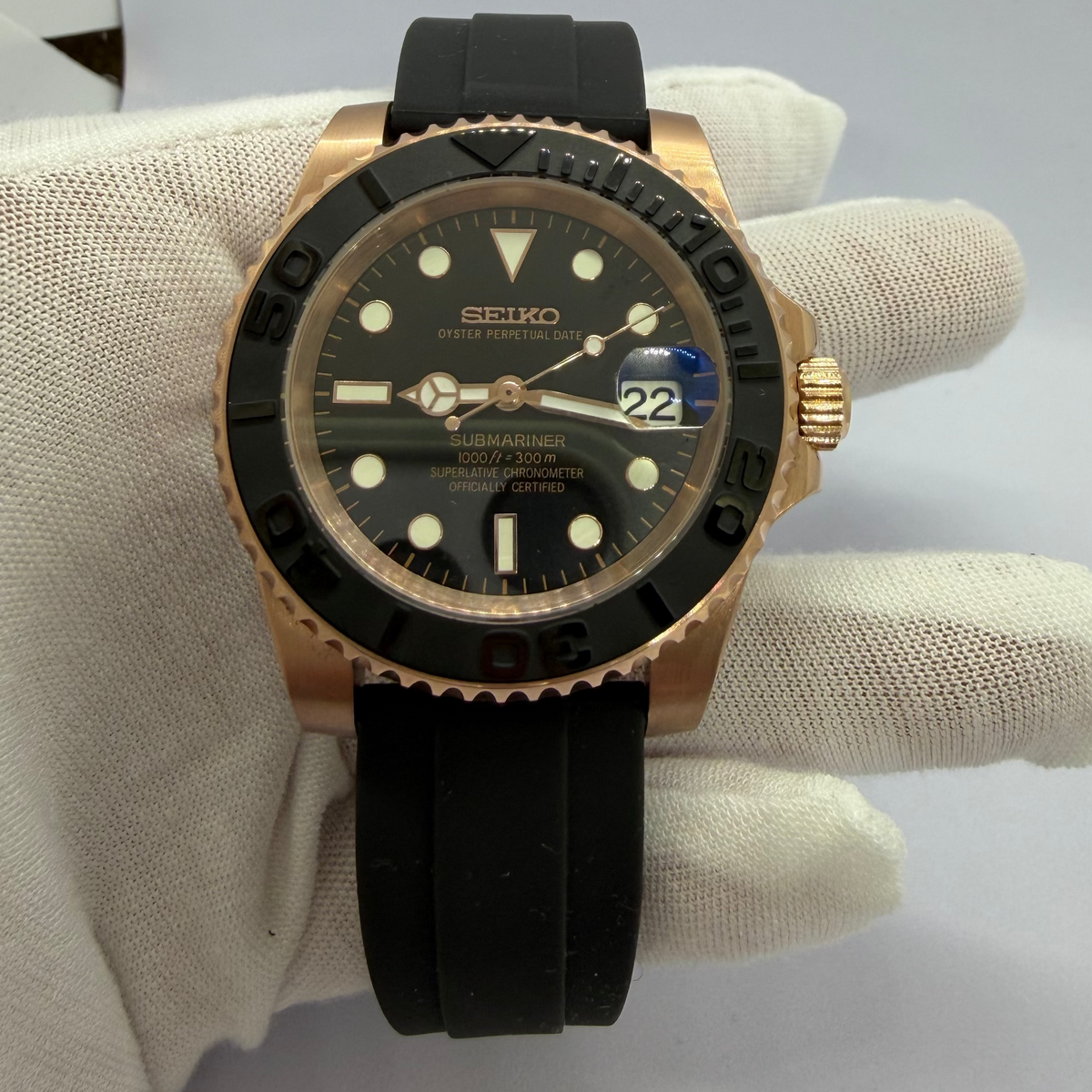 Rose Gold Yacht Master — Seiko Mod